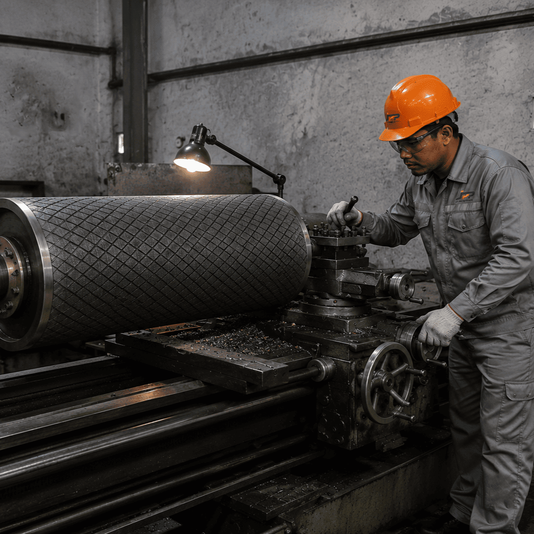Fabrikasi Pulley Roller
